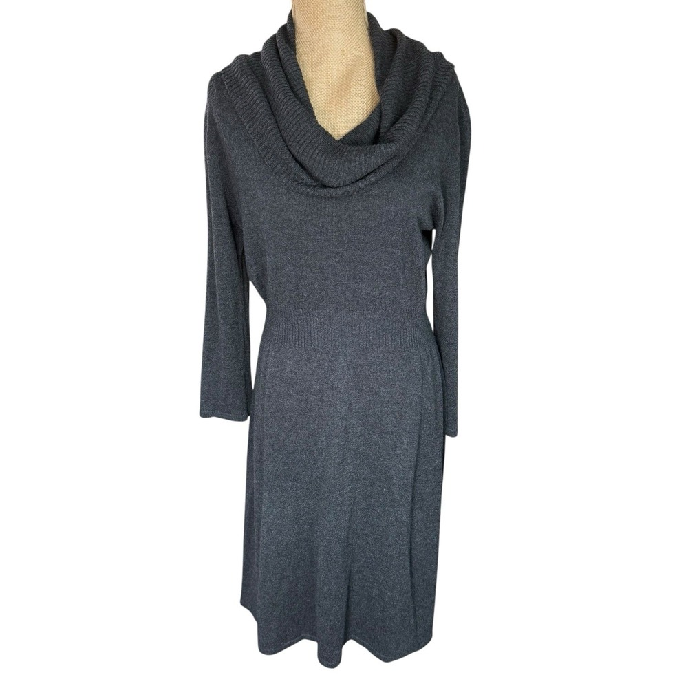 Neiman‎ Marcus Women's Dark Gray Sweater Dress Size Medium